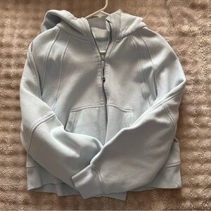Light Blue Scuba Zip-Up Hoodie